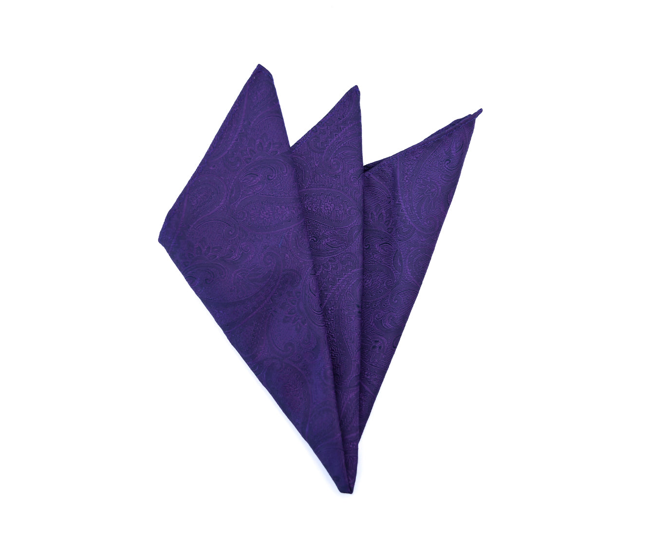 Franco Spada ( フランコスパダ ) クラシック更紗ペーズリー無地調ポケットチーフ：ブリティッシュパープル