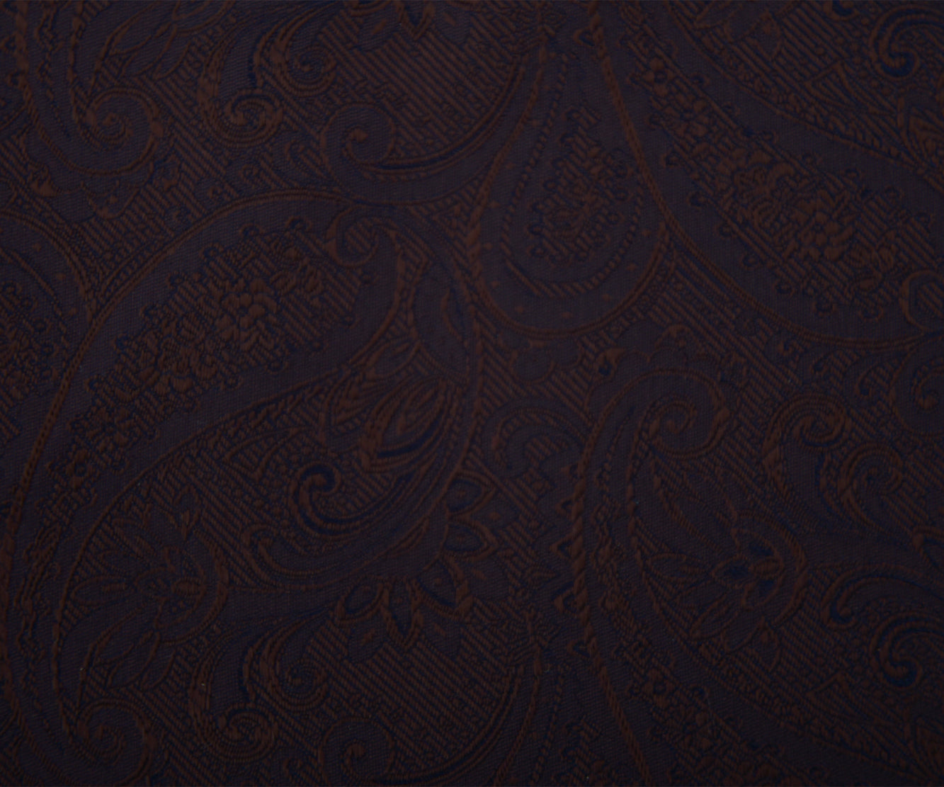 Franco Spada ( フランコスパダ ) クラシック更紗ペーズリー無地調ポケットチーフ：ブラウン