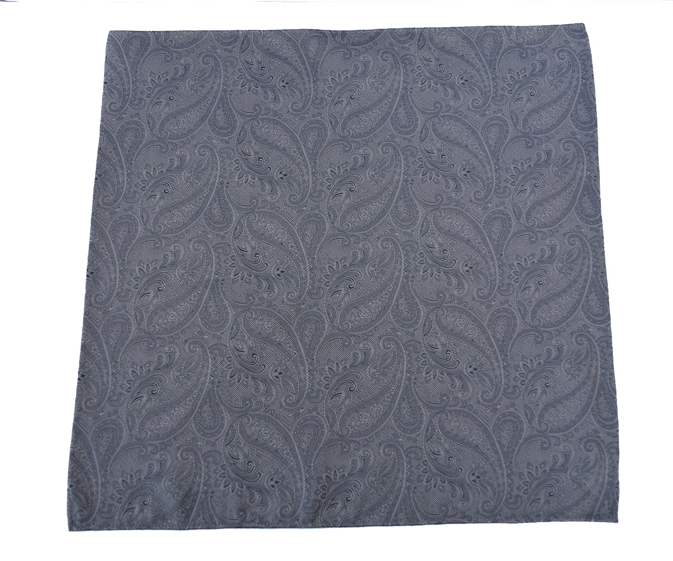 Franco Spada ( フランコスパダ ) クラシック更紗ペイズリー無地調ポケットチーフ：ライトグレー