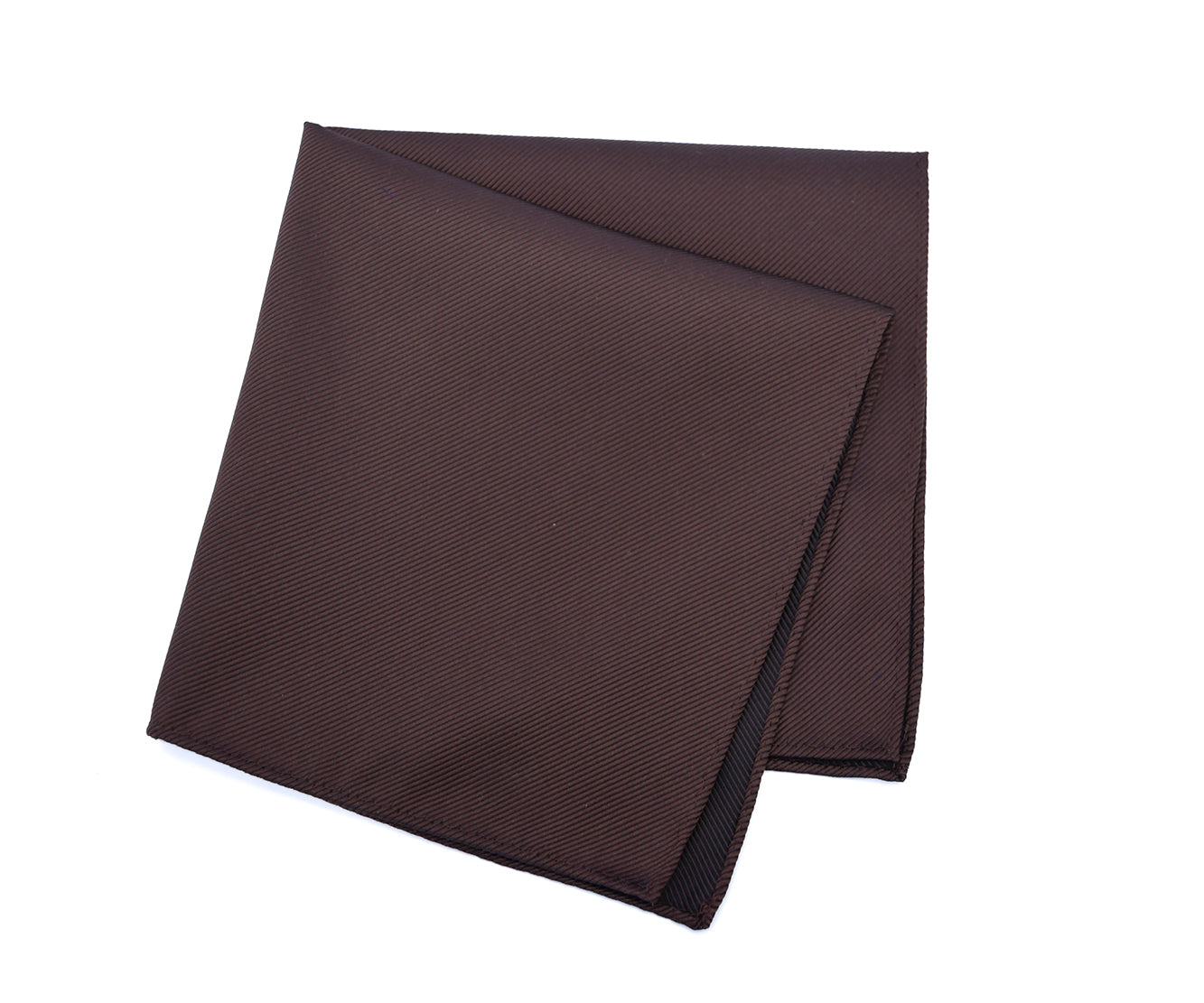 Franco Spada ( フランコスパダ ) 細綾無地ポケットチーフ：ブラウン