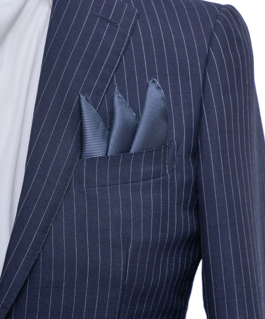 Franco Spada ( フランコスパダ ) 細綾無地ポケットチーフ：ダークグレー