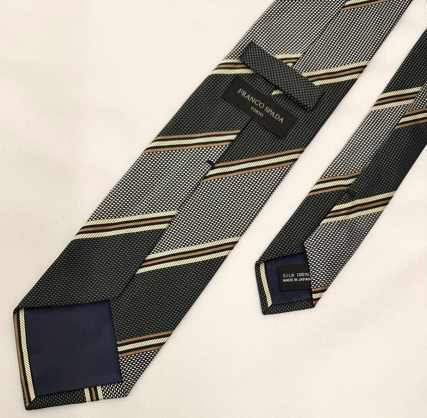 ［SALE ］ Franco Spada ( フランコスパダ )ストライプ H ダークグリーン×ライトシルバー