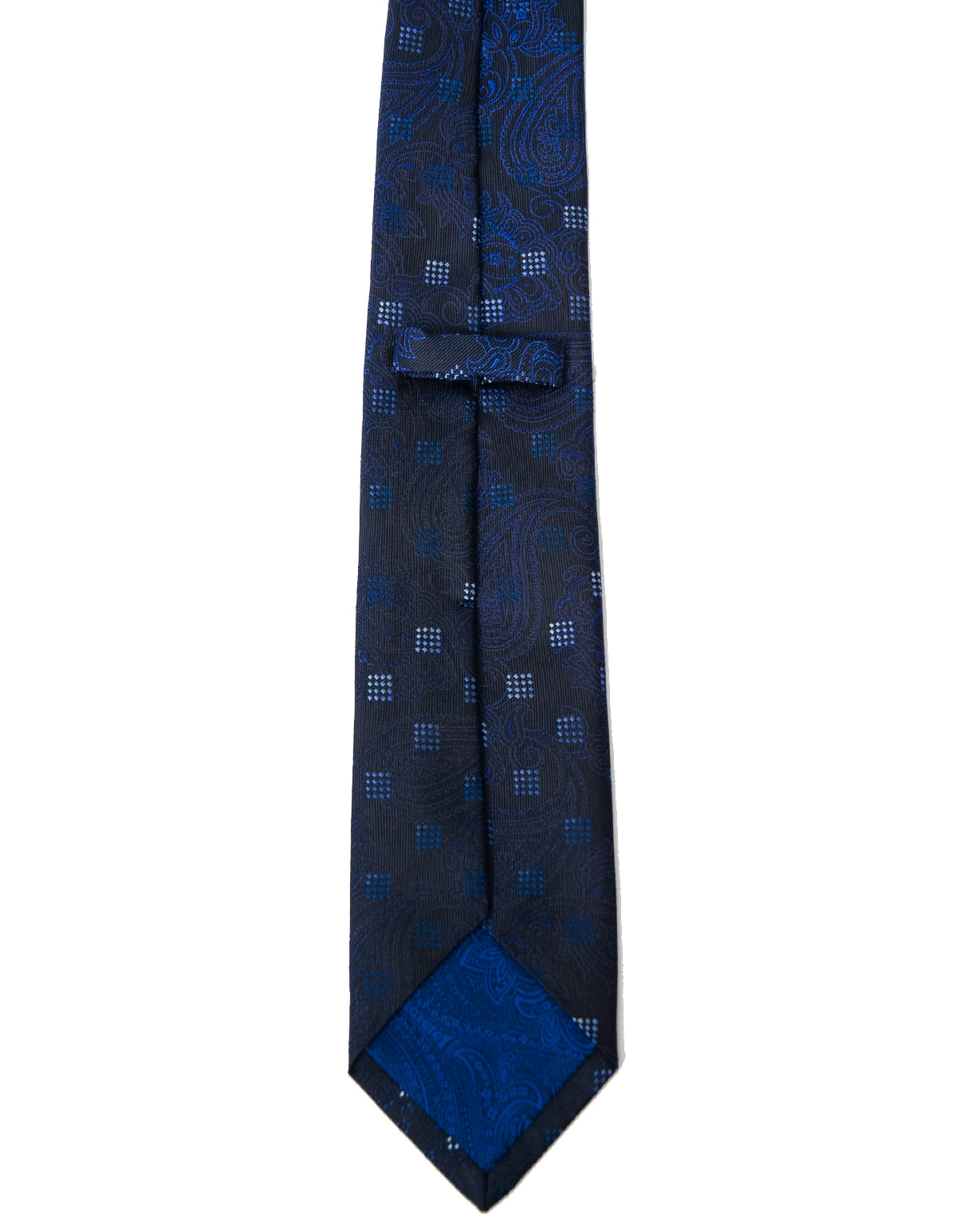 Franco Spada ( フランコスパダ ) 12色パネルグラデーションジャガードネクタイ：ネイビー×ブルー