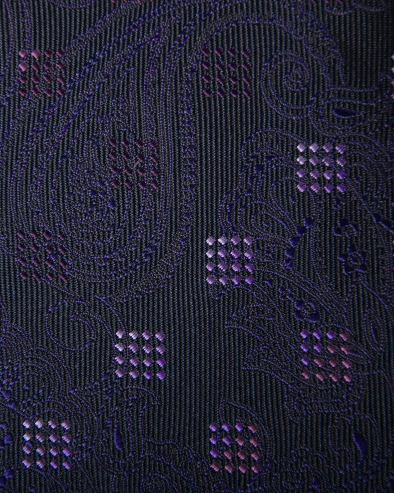 Franco Spada ( フランコスパダ )  12色パネルグラデーションジャガードネクタイ：ネイビー×パープル