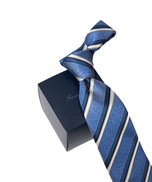 Franco Spada ( フランコスパダ ) パステルメランジストライプネクタイ：ブルー