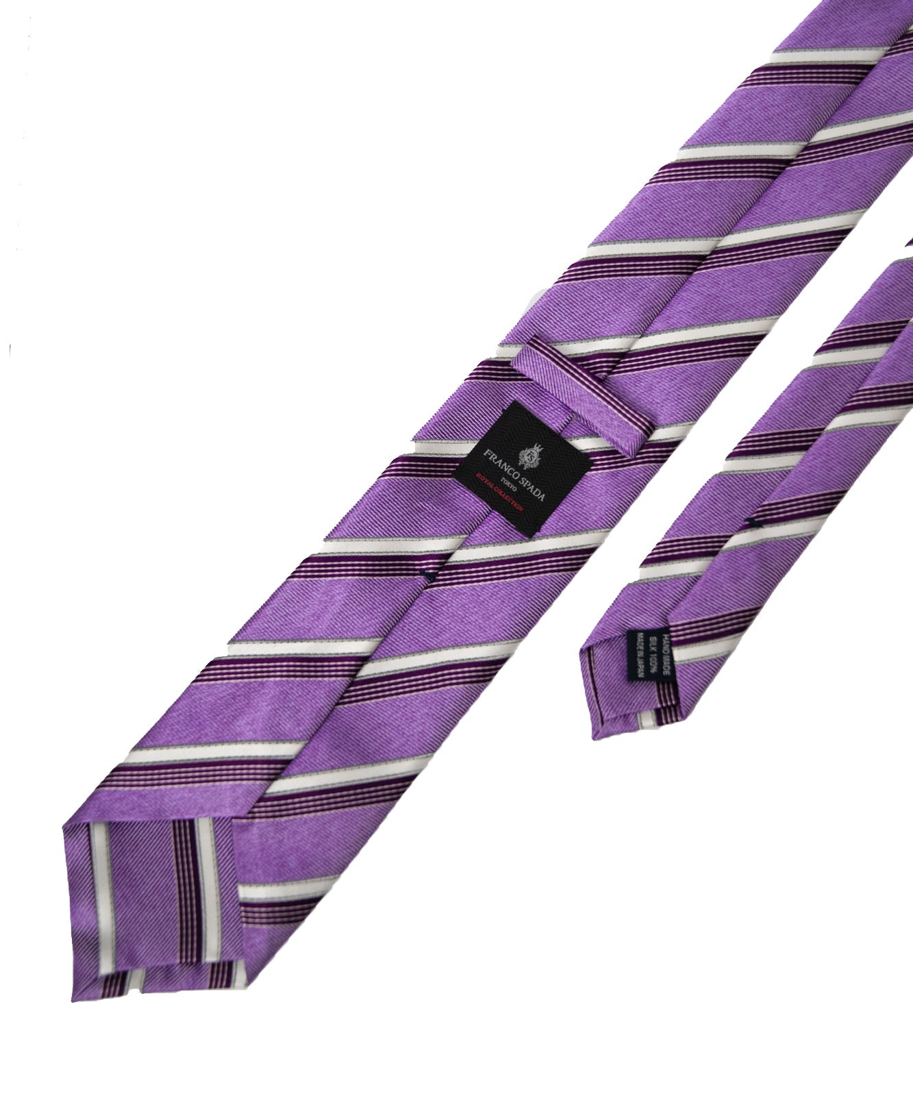 Franco Spada ( フランコスパダ ) パステルメランジストライプネクタイ：パープル