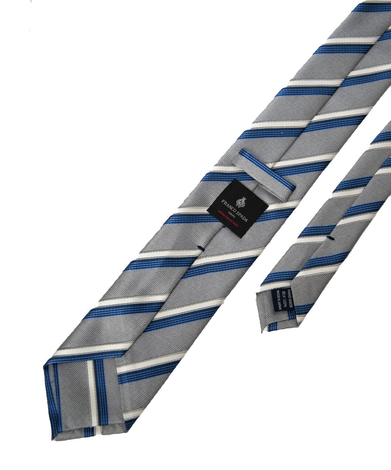 Franco Spada ( フランコスパダ ) パステルメランジストライプネクタイ：ミディアムグレー