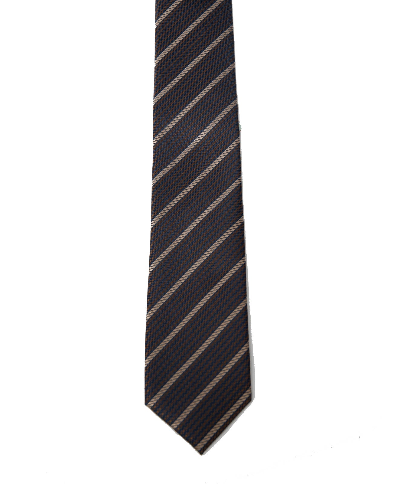 Franco Spada ( フランコスパダ ) ヴィンテージストライプネクタイ：ブラウン×ベージュ