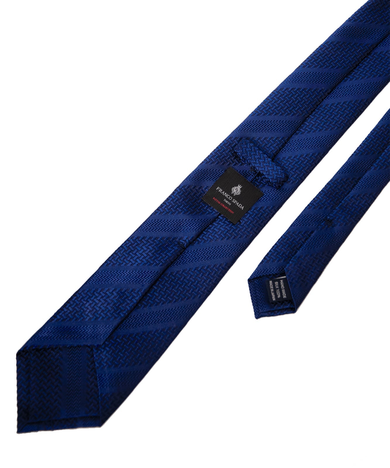 Franco Spada ( フランコスパダ ) ヴィンテージ無地調ストライプネクタイ：インディゴブルー