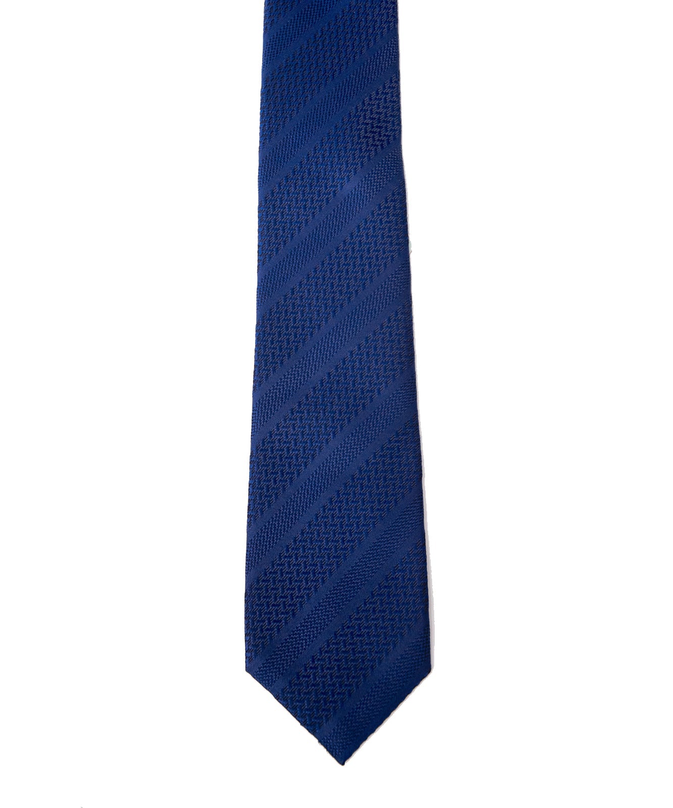 Franco Spada ( フランコスパダ ) ヴィンテージ無地調ストライプネクタイ：インディゴブルー