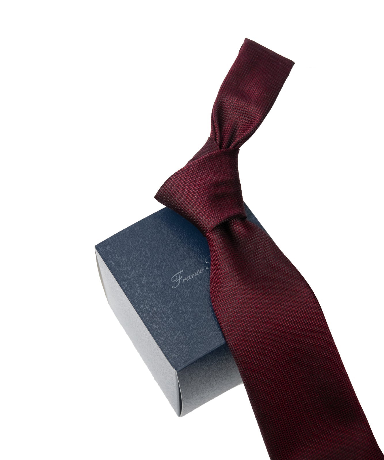 Franco Spada ( フランコスパダ ) 小バスメランジ無地ネクタイ：ワイン