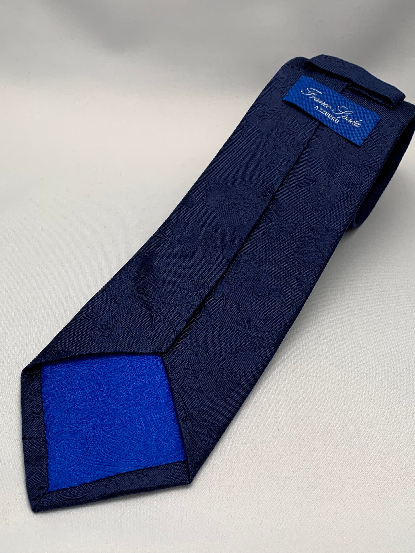 AZZURRO （アズーロ） メランジフラワーネクタイ：ネイビー