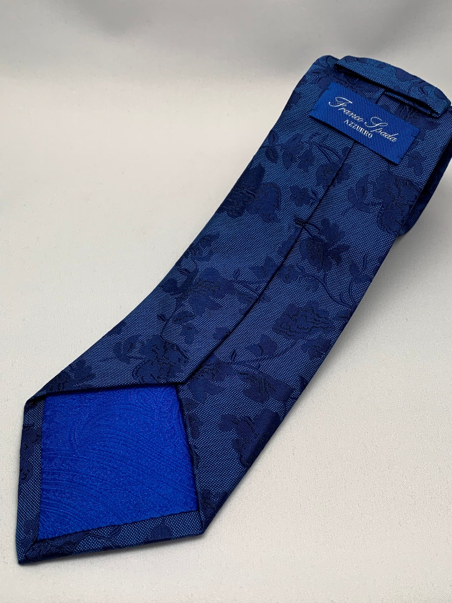 AZZURRO （アズーロ） メランジフラワーネクタイ：ダークブルー