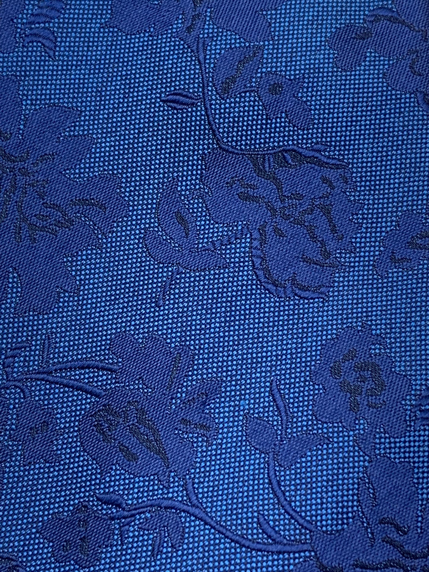 AZZURRO （アズーロ） メランジフラワーネクタイ：ダークブルー