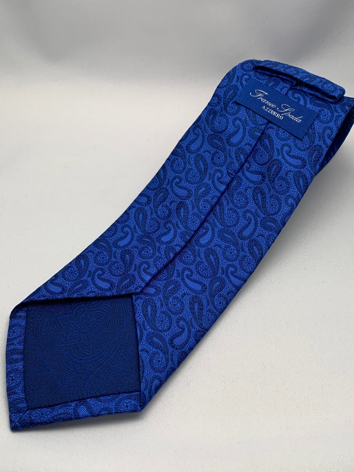 AZZURRO （アズーロ）スモールペーズリーネクタイ：ロイヤルブルー