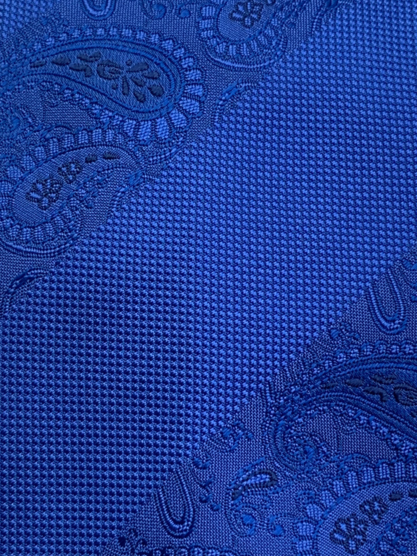 AZZURRO （アズーロ）ペーズリーストライプネクタイ：ロイヤルブルー