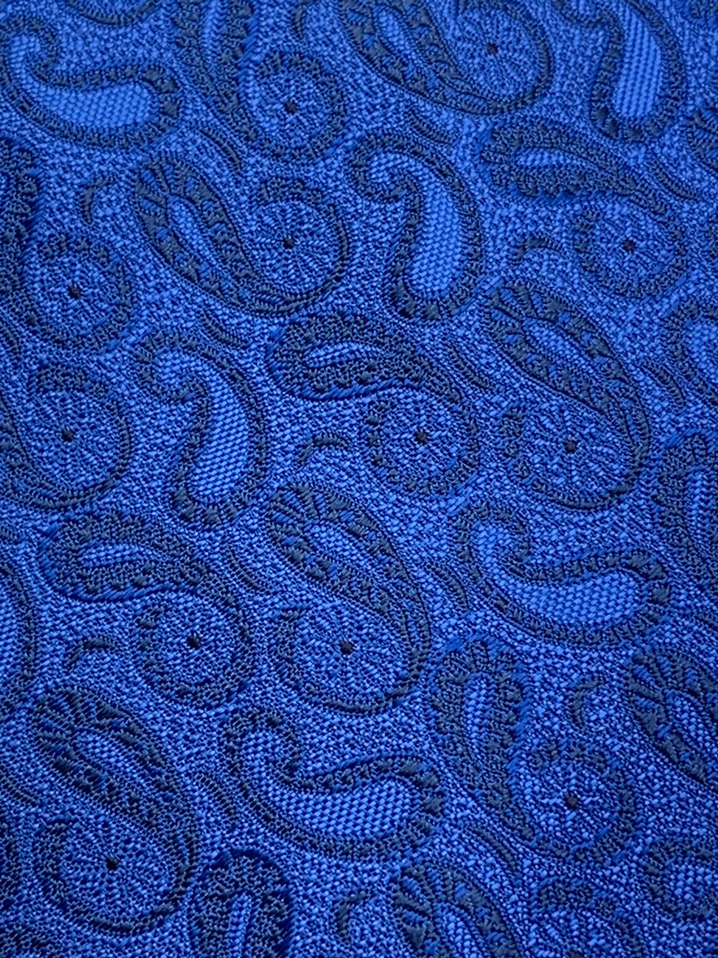 AZZURRO （アズーロ）スモールペーズリーネクタイ：ロイヤルブルー