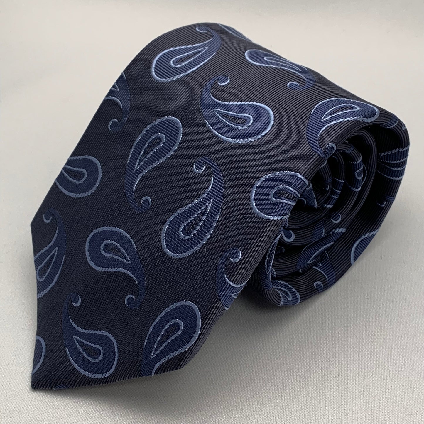 Franco Spada ( フランコスパダ )  ヴィンテージペースリーJQネクタイ②：スチールグレー