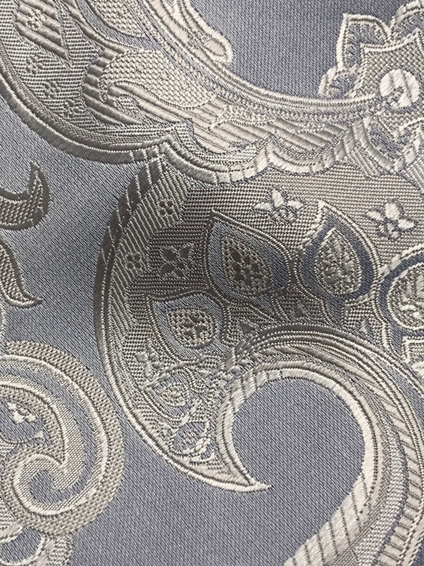 Franco Spada ( フランコスパダ ) NEW SOLID COLOR FORMAL TIE( 大更紗ペーズリー無地調パステルカラーネクタイ)：ロイヤルサックス