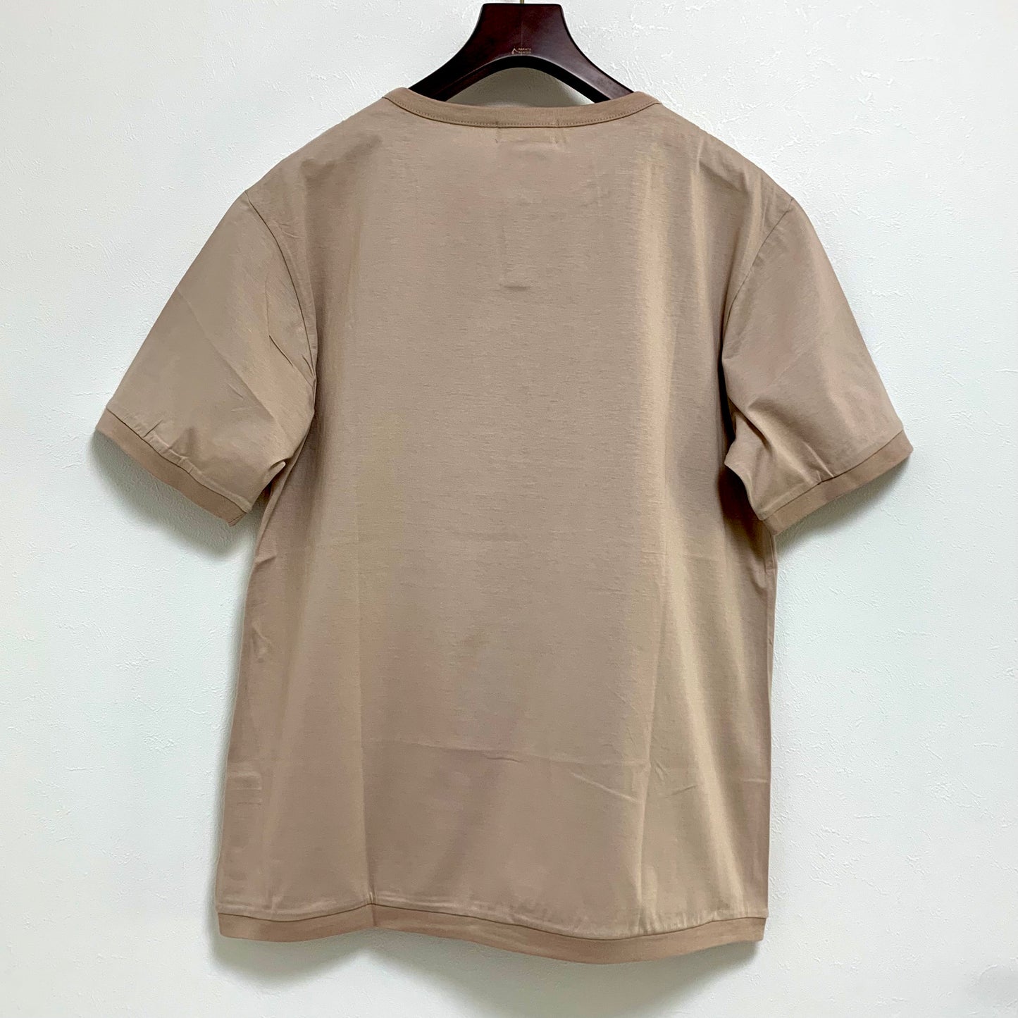 Franco Spada ( フランコスパダ ) Premium T-shirt model ②（浅V ネックヘンリー）：ベージュ