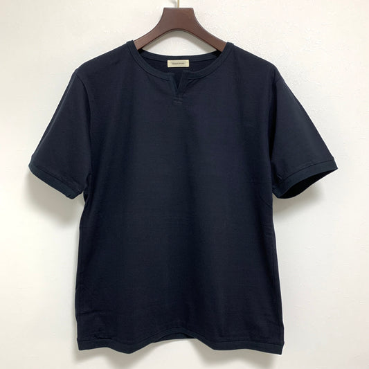 Franco Spada ( フランコスパダ ) Premium T-shirt model ②（浅V ネックヘンリー）：ネイビー