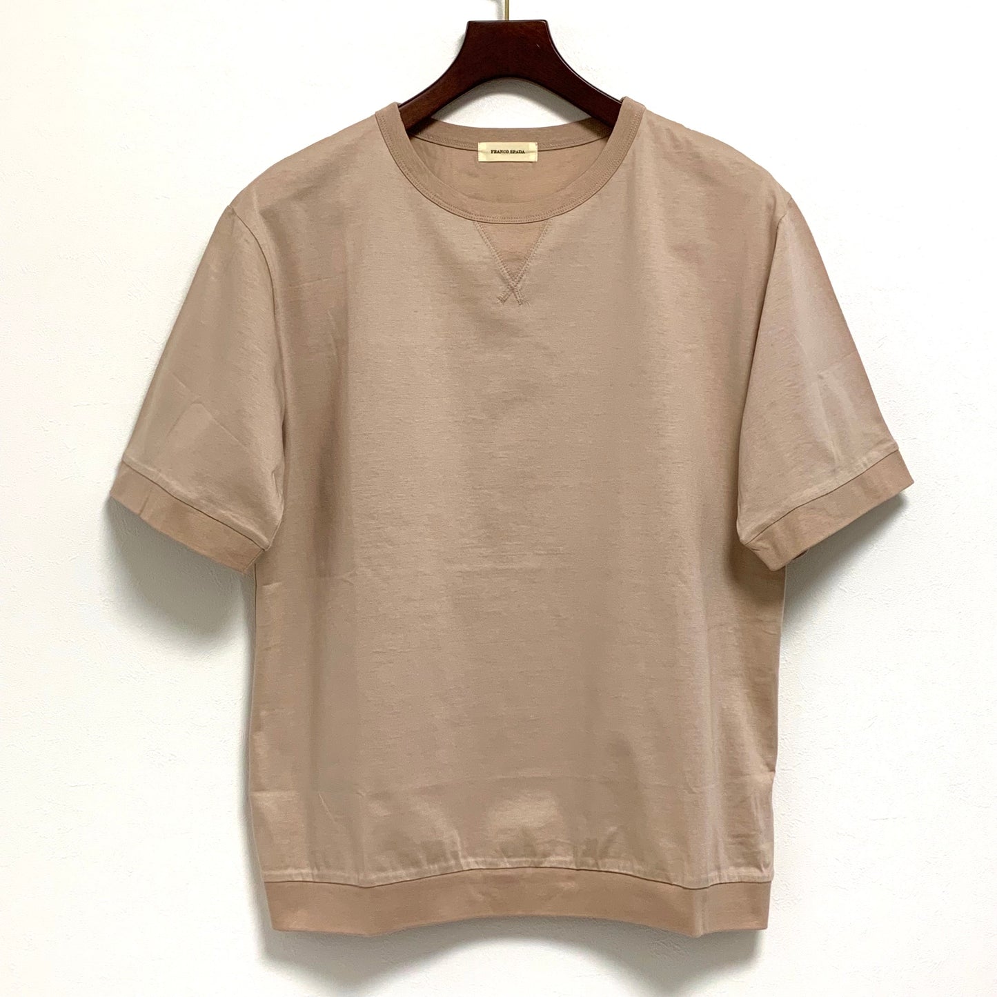Franco Spada ( フランコスパダ ) Premium T-shirt model ④（VT クルーネック）：ベージュ