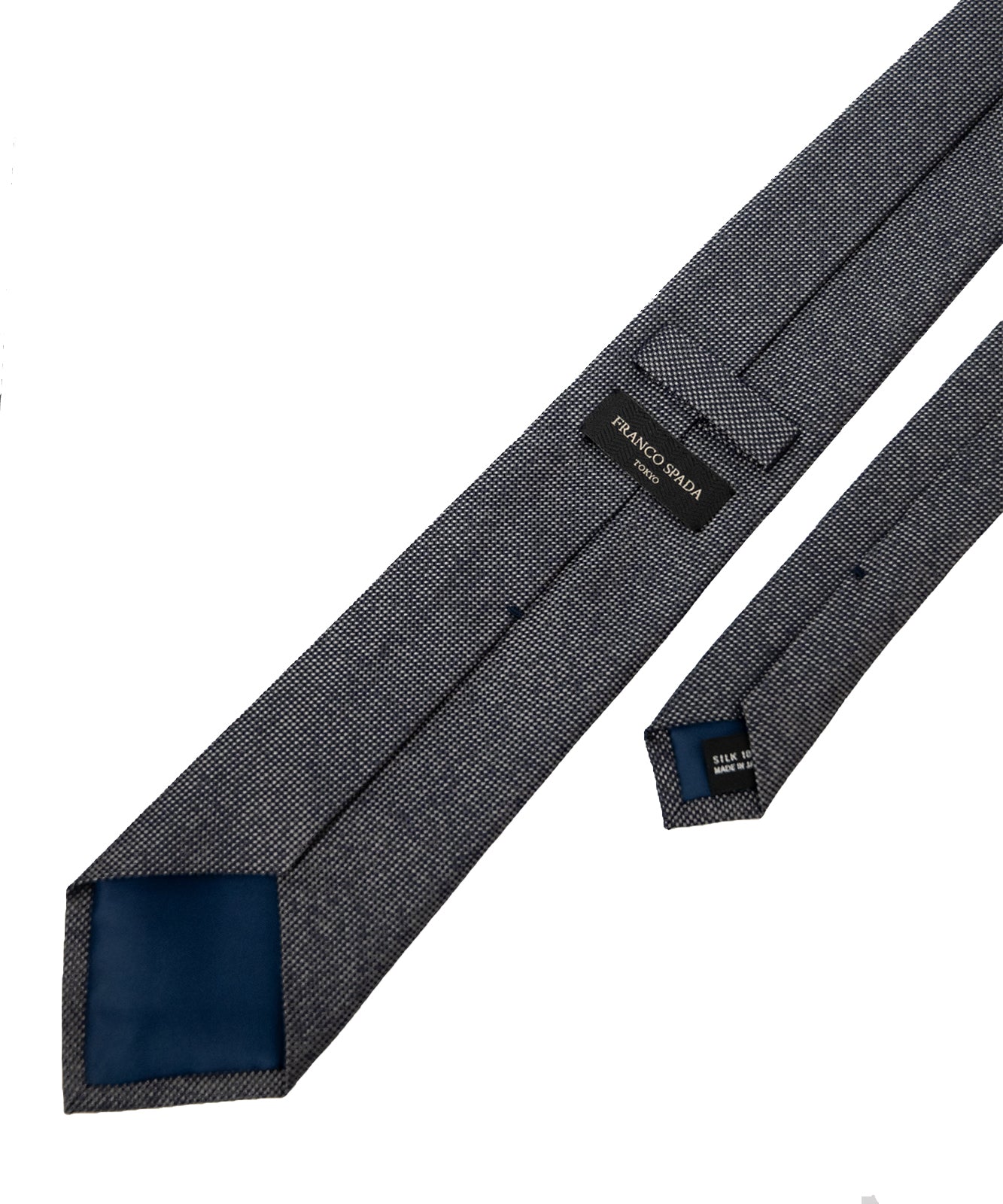 Franco Spada ( フランコスパダ ) 小バスメランジ無地ネクタイ：Mグレー