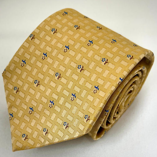 Franco Spada ( フランコスパダ ) フレンチヴィンテージプチフラワーモチーフネクタイ：ゴールド