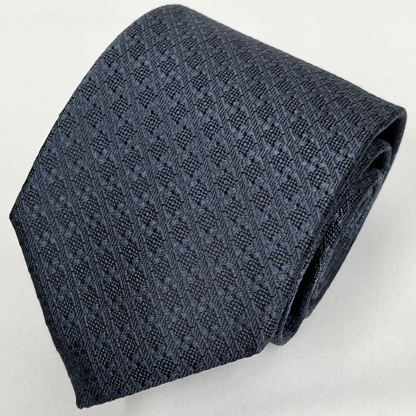 Franco Spada ( フランコスパダ )  ヴィンテージ調ジオメトリックソリッドネクタイ： スチールグレー