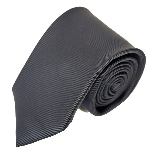 Franco Spada ( フランコスパダ )  細綾無地ネクタイ：ダークグレー