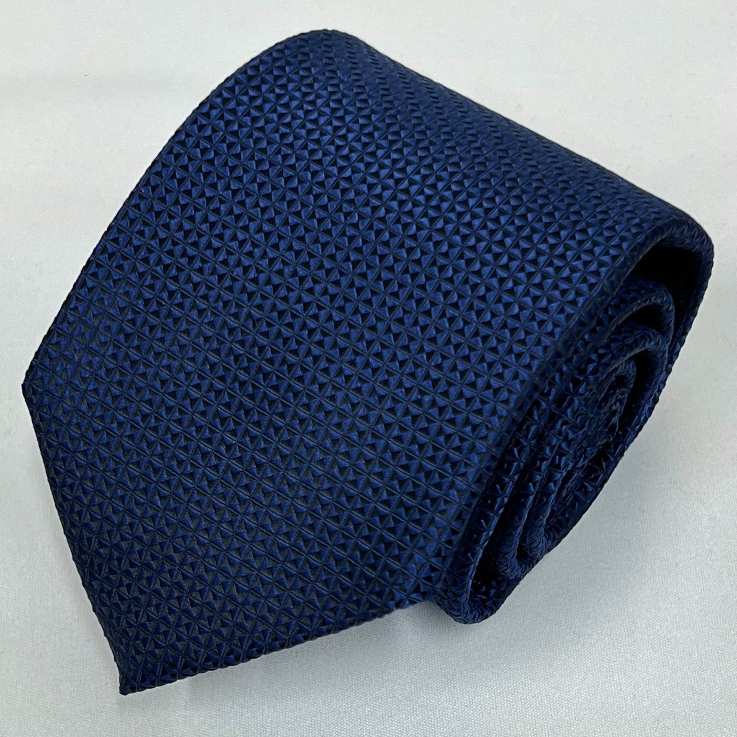 Franco Spada ( フランコスパダ )  ヴィンテージ調スモールジオメトリックソリッドネクタイ：ダークブルー