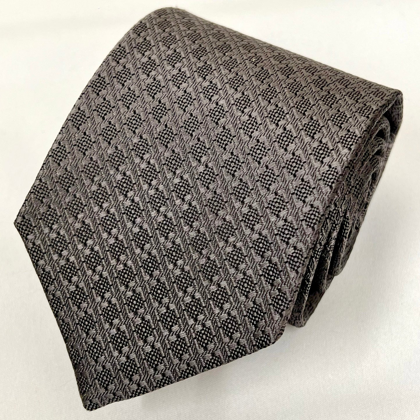 Franco Spada ( フランコスパダ )  ヴィンテージ調ジオメトリックソリッドネクタイ： サンドベージュ