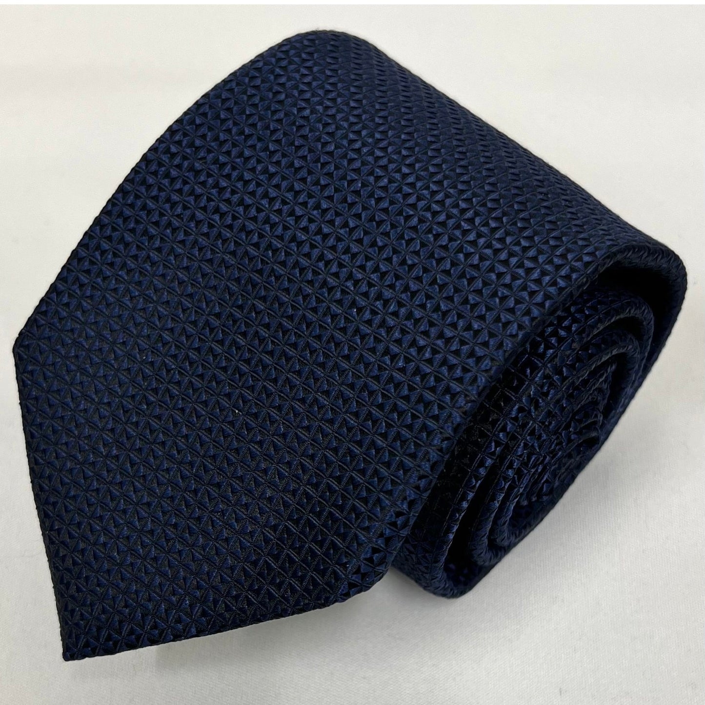 Franco Spada ( フランコスパダ )  ヴィンテージ調スモールジオメトリックソリッドネクタイ：ネイビー