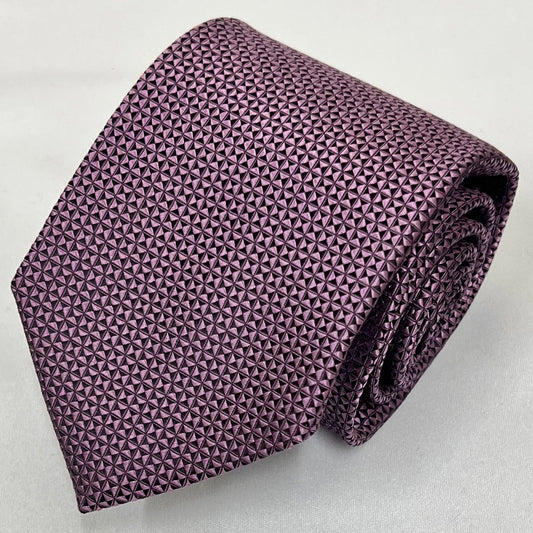 Franco Spada ( フランコスパダ )  ヴィンテージ調スモールジオメトリックソリッドネクタイ：ピンク