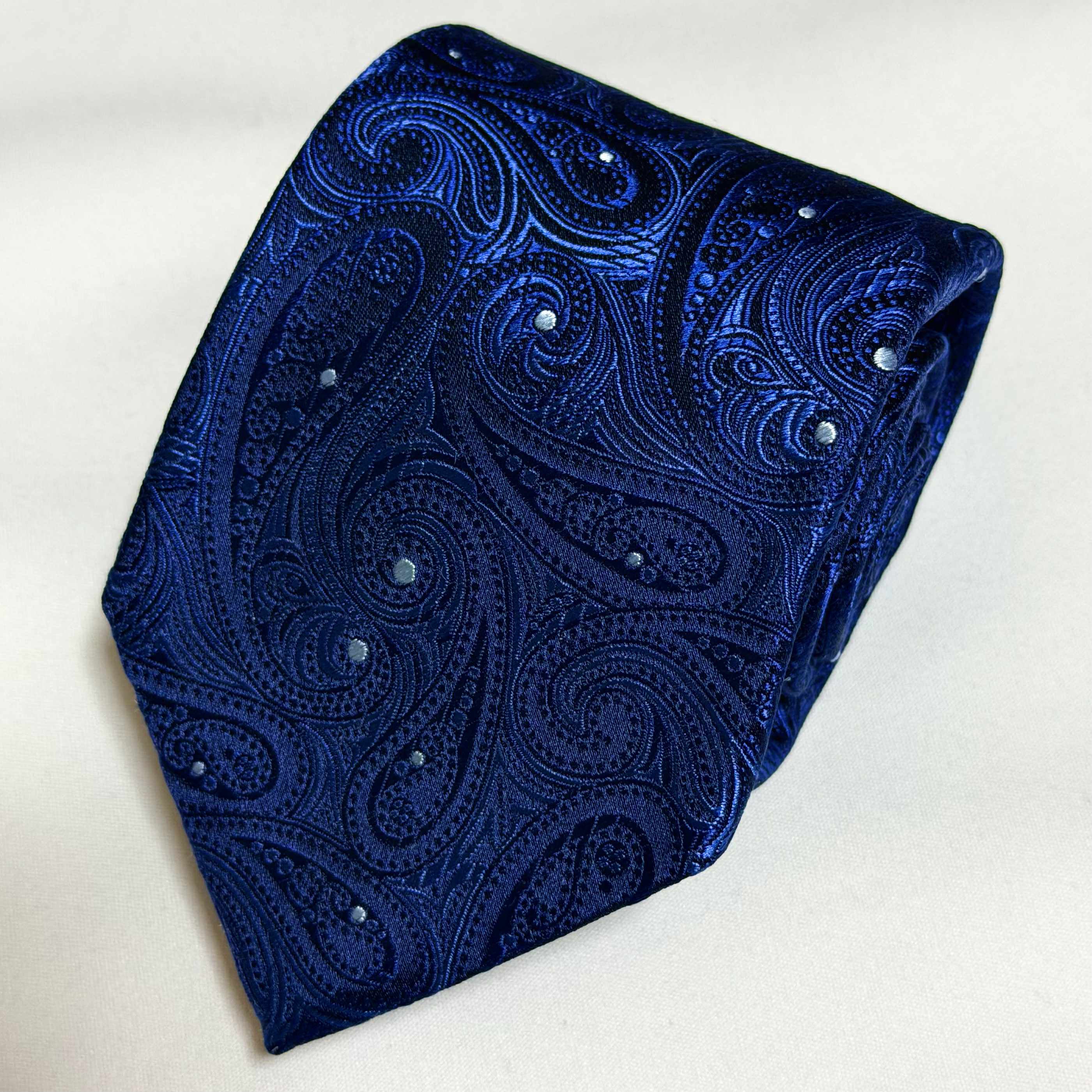 Franco Spada フランコスパダ ペイズリー 刺繍 ネクタイ 日本製 Franco Spada（フランコスパダ） ネクタイ ペイズリー柄 イエロー 黄色