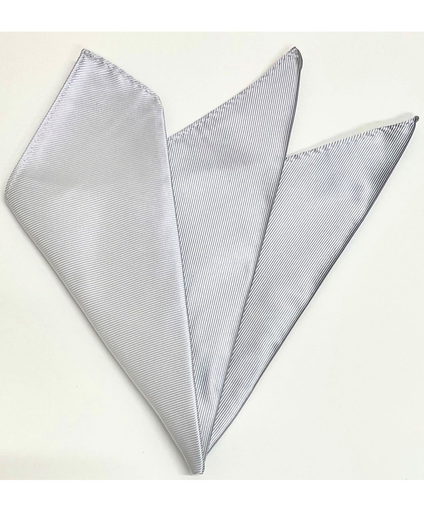 Franco Spada  ( フランコスパダ )   綾無地ジャガードポケットチーフ：シルバー