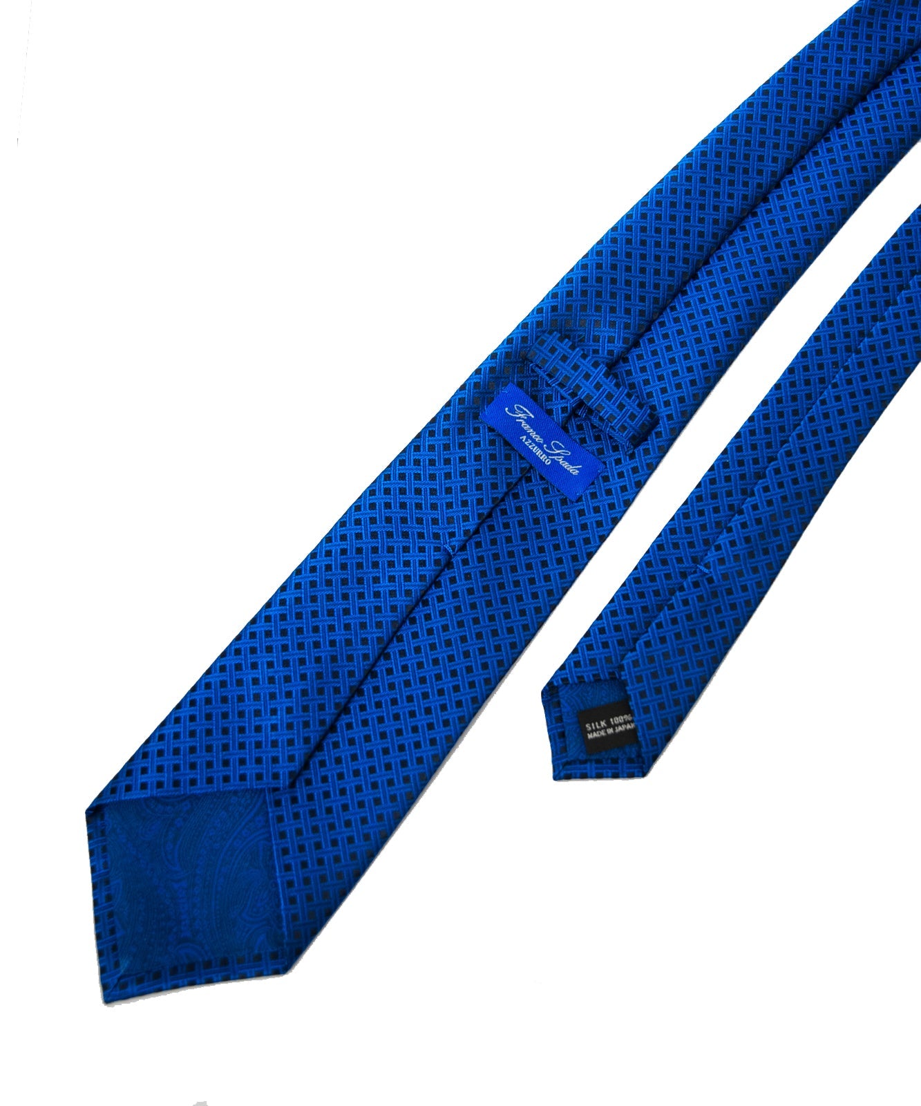 AZZURRO（アズーロ）NEW ロイヤルダークブルー格子柄ネクタイ