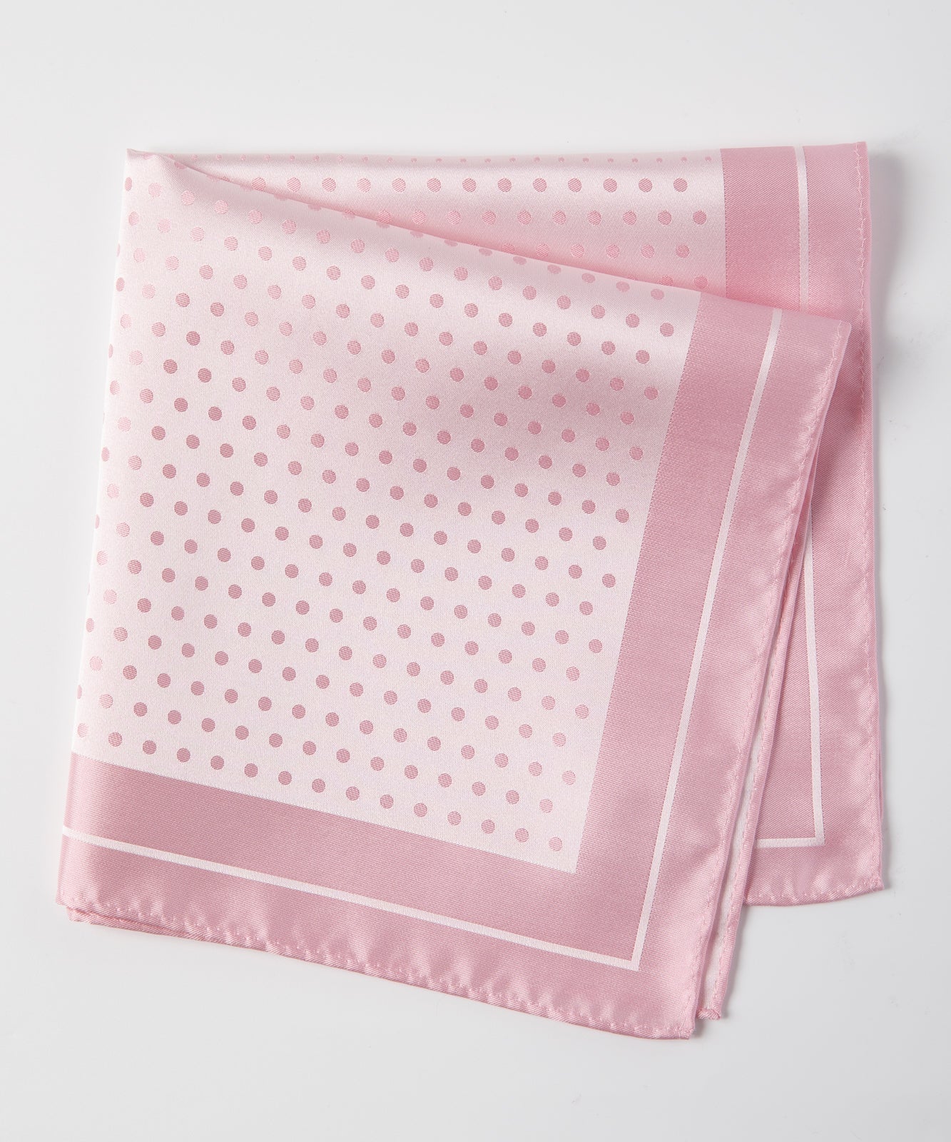 Franco Spada ( フランコスパダ )    4面大小ドットジャガードポケットチーフ：ピンク