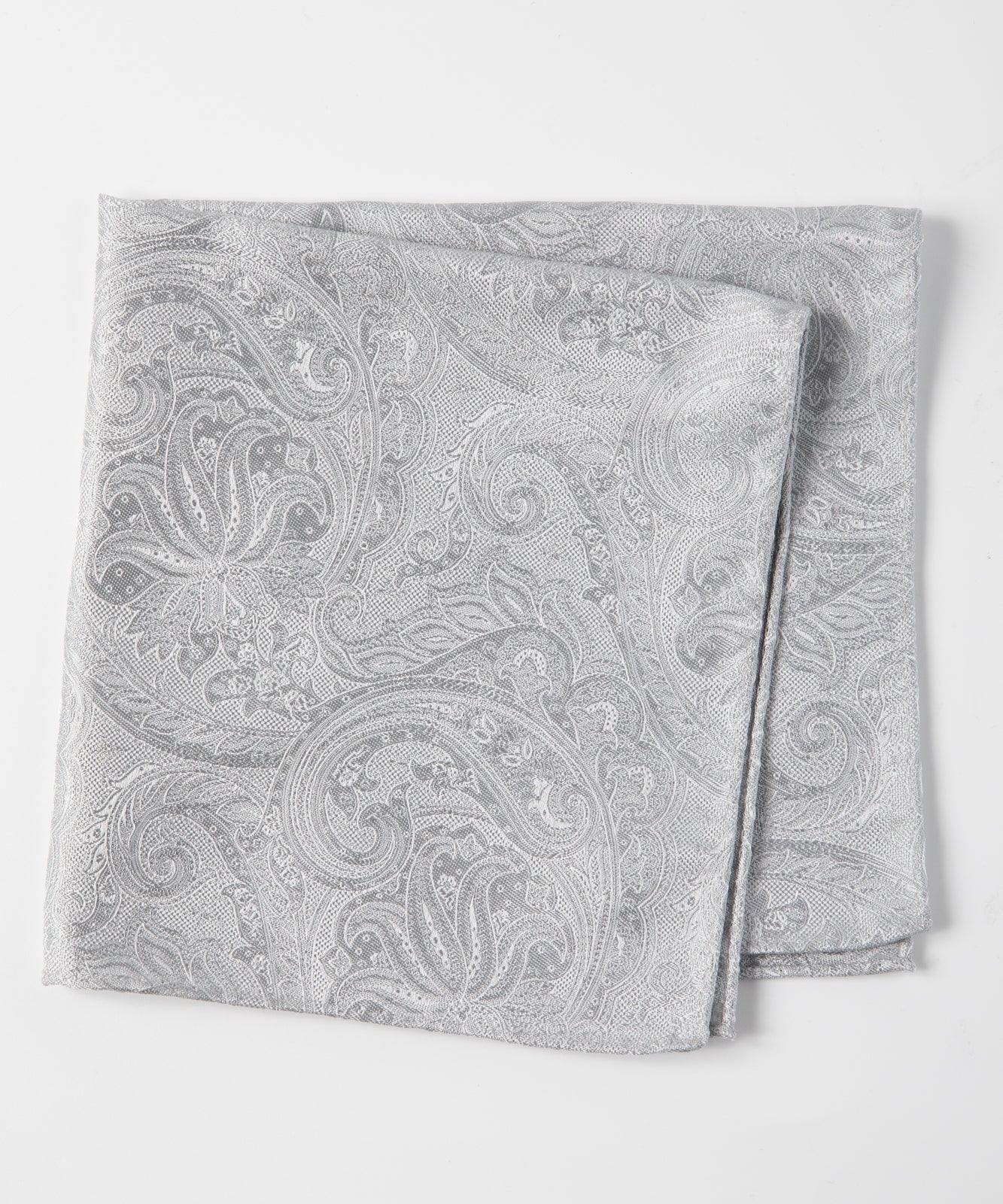 Franco Spada ( フランコスパダ )   クラシックペーズリージャガードポケットチーフパステルカラー：シルバー