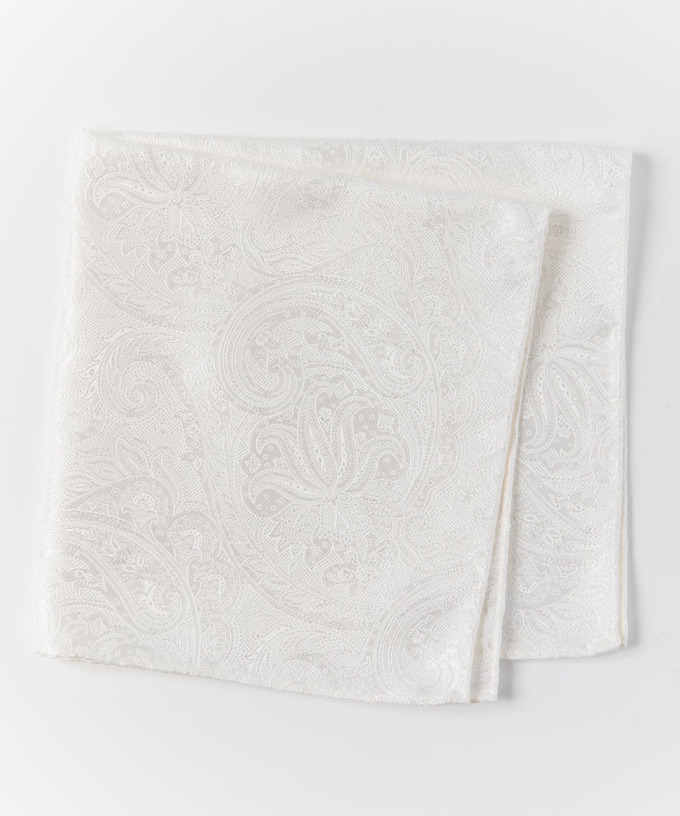 Franco Spada ( フランコスパダ )   クラシックペーズリージャガードポケットチーフパステルカラー：オフ白