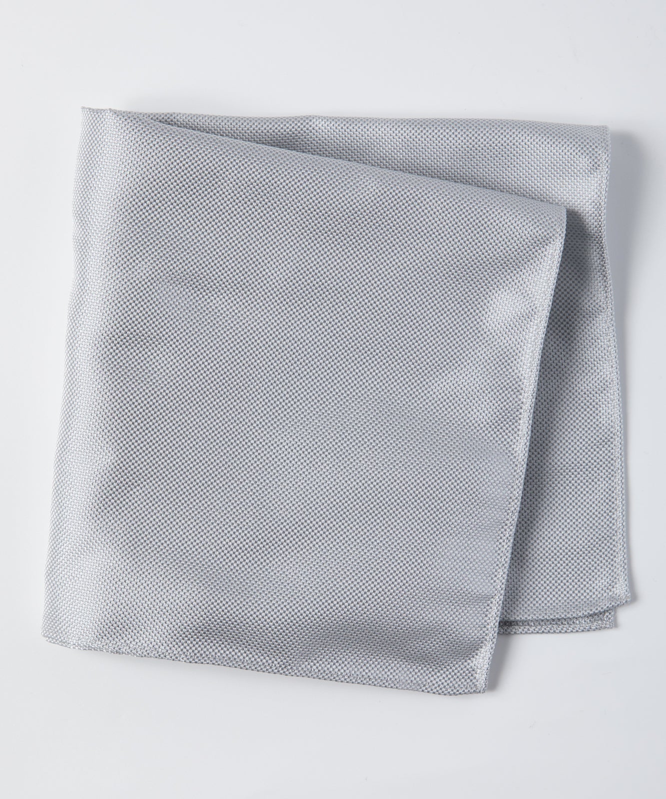 Franco Spada  ( フランコスパダ )   小バスカラー無地ジャガードポケットチーフ：シルバー