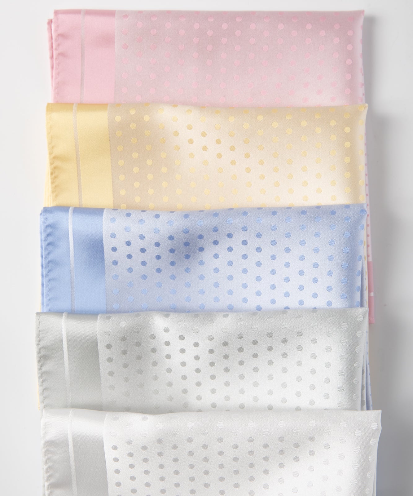 Franco Spada ( フランコスパダ )    4面大小ドットジャガードポケットチーフ：ピンク