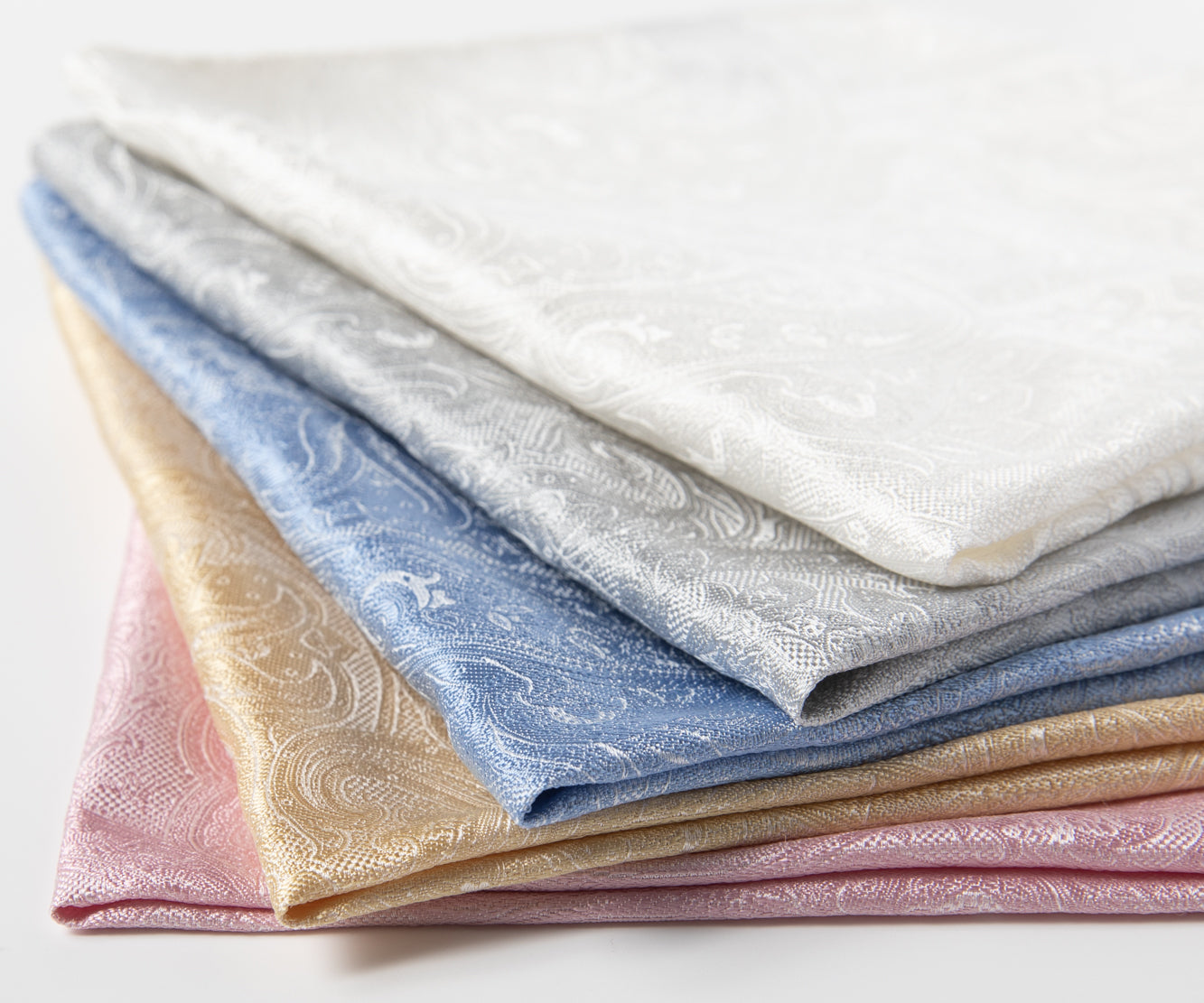 Franco Spada ( フランコスパダ )   クラシックペーズリージャガードポケットチーフパステルカラー：イエロー