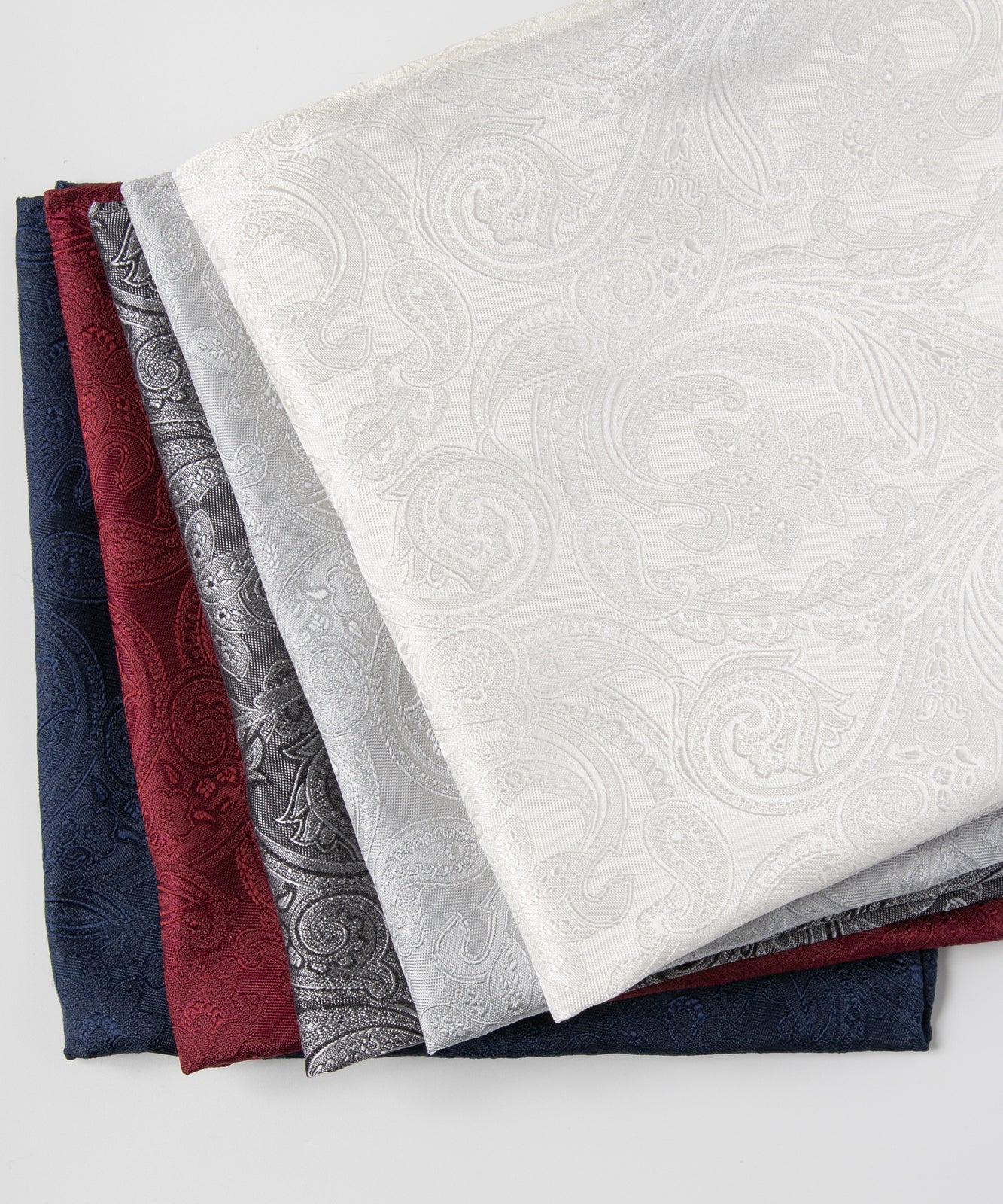 Franco Spada  ( フランコスパダ )   クラシックペーズリージャガードポケットチーフベーシックカラー：ワイン