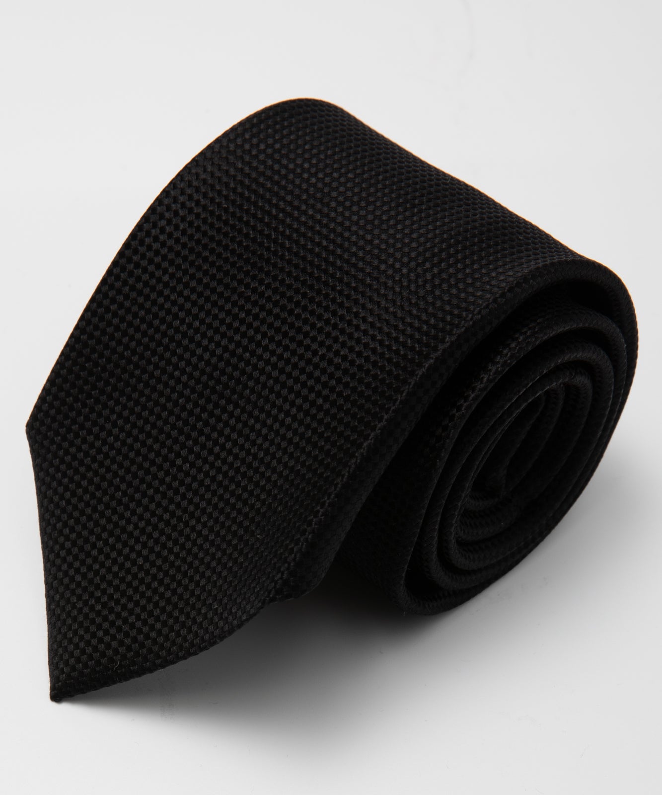 Franco Spada (フランコスパダ) 小バス無地フォーマルネクタイ：黒