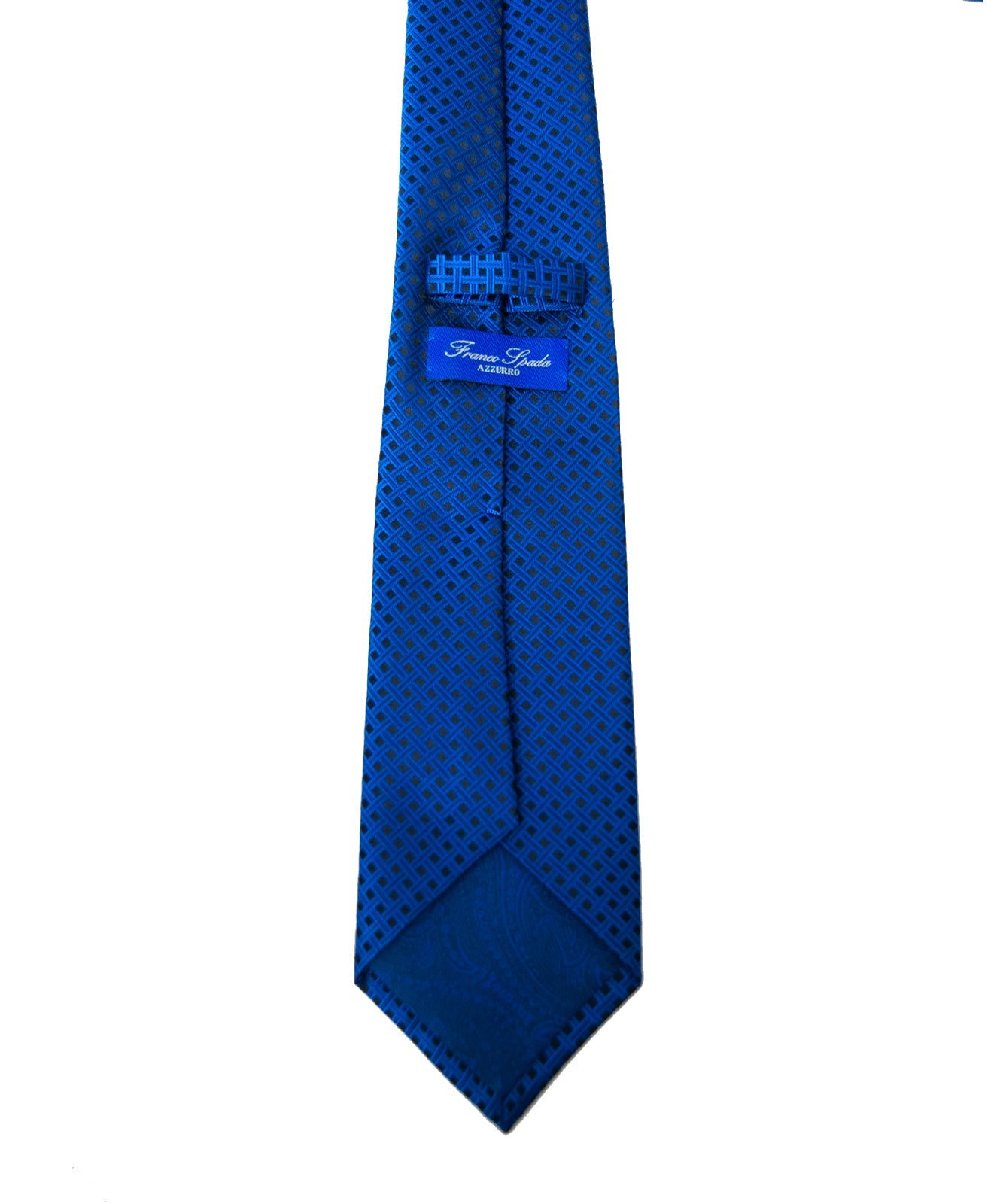 AZZURRO（アズーロ）NEW ロイヤルダークブルー格子柄ネクタイ