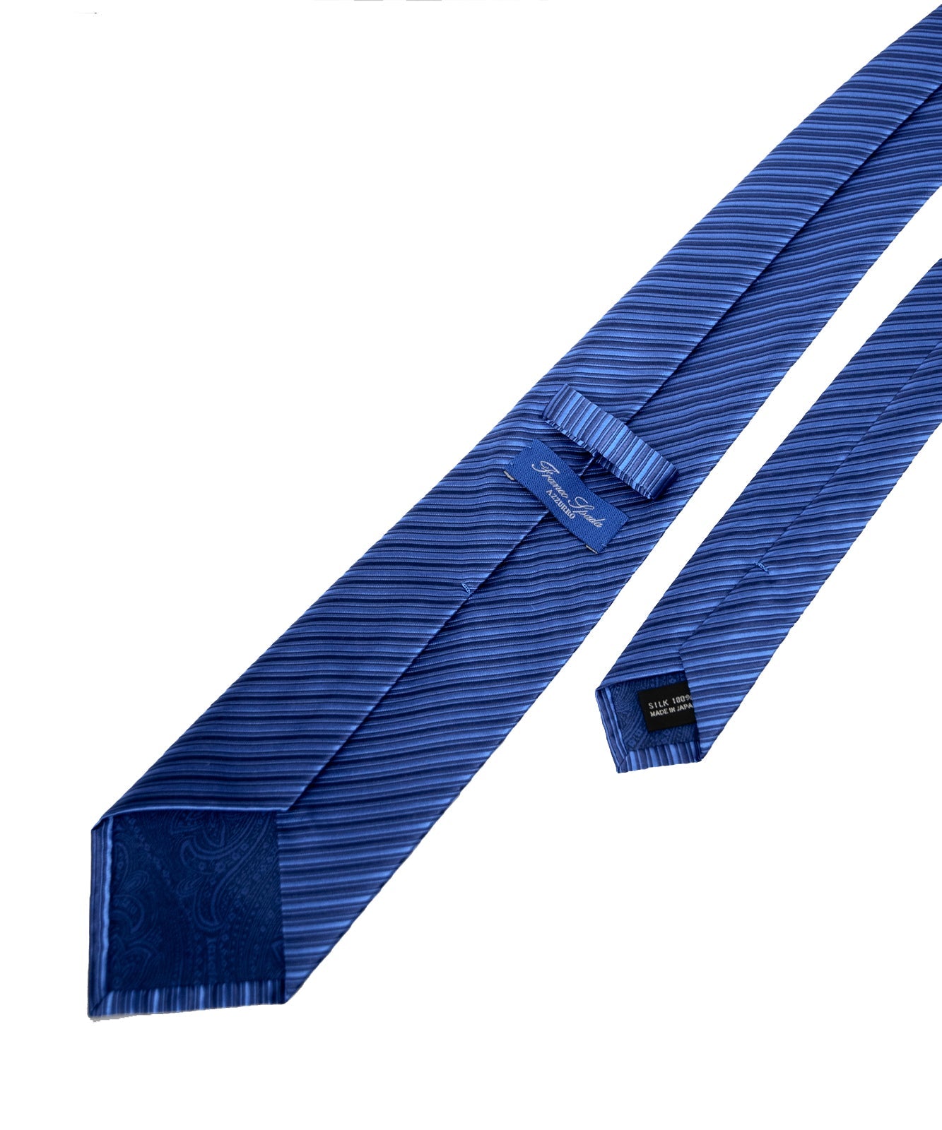 AZZURRO（アズーロ）NEW ロイヤルダークブルーレップストライプネクタイ