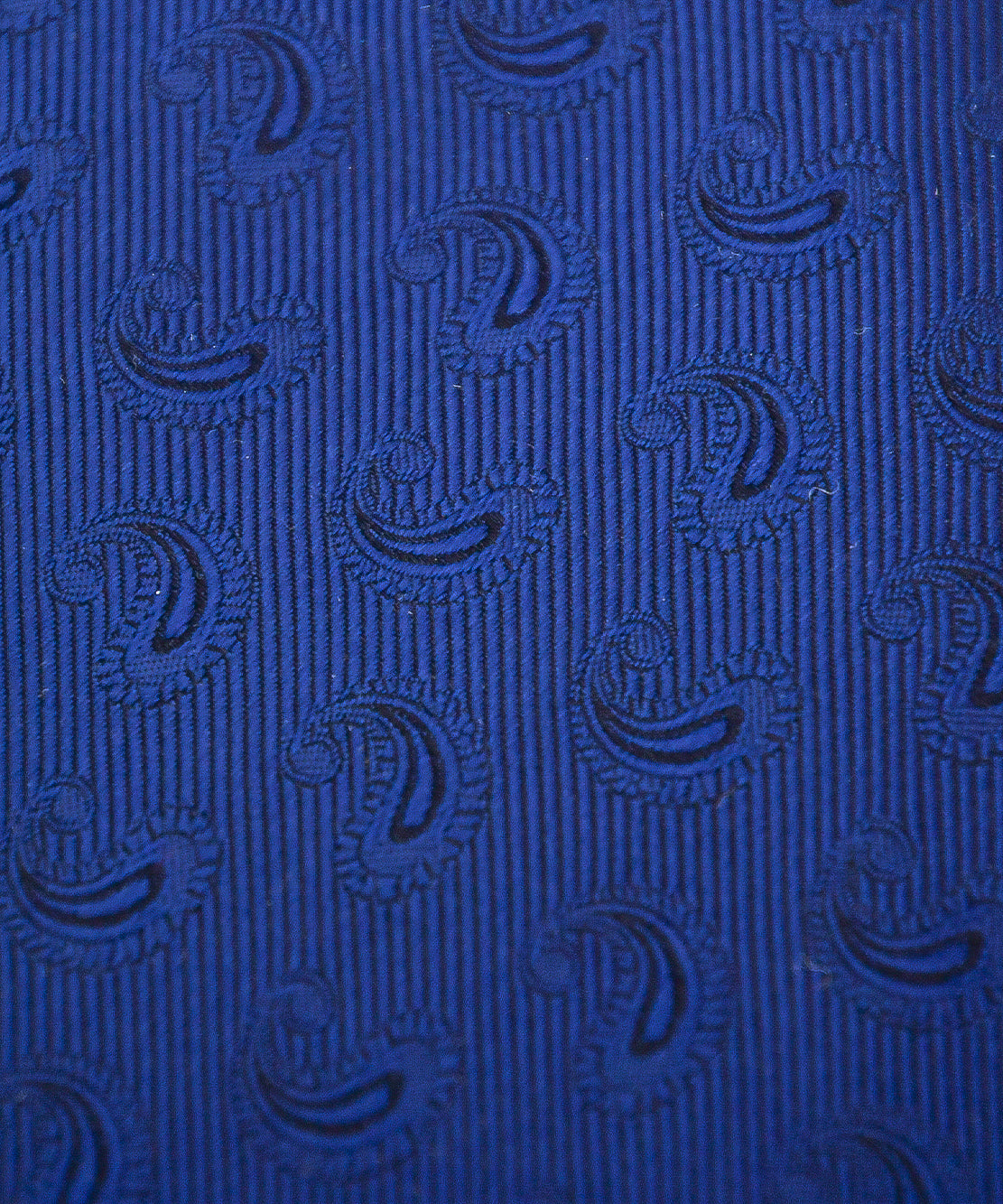 Franco Spada ( フランコスパダ )　ペーズリー小紋無地調ネクタイ：ネイビーブルー