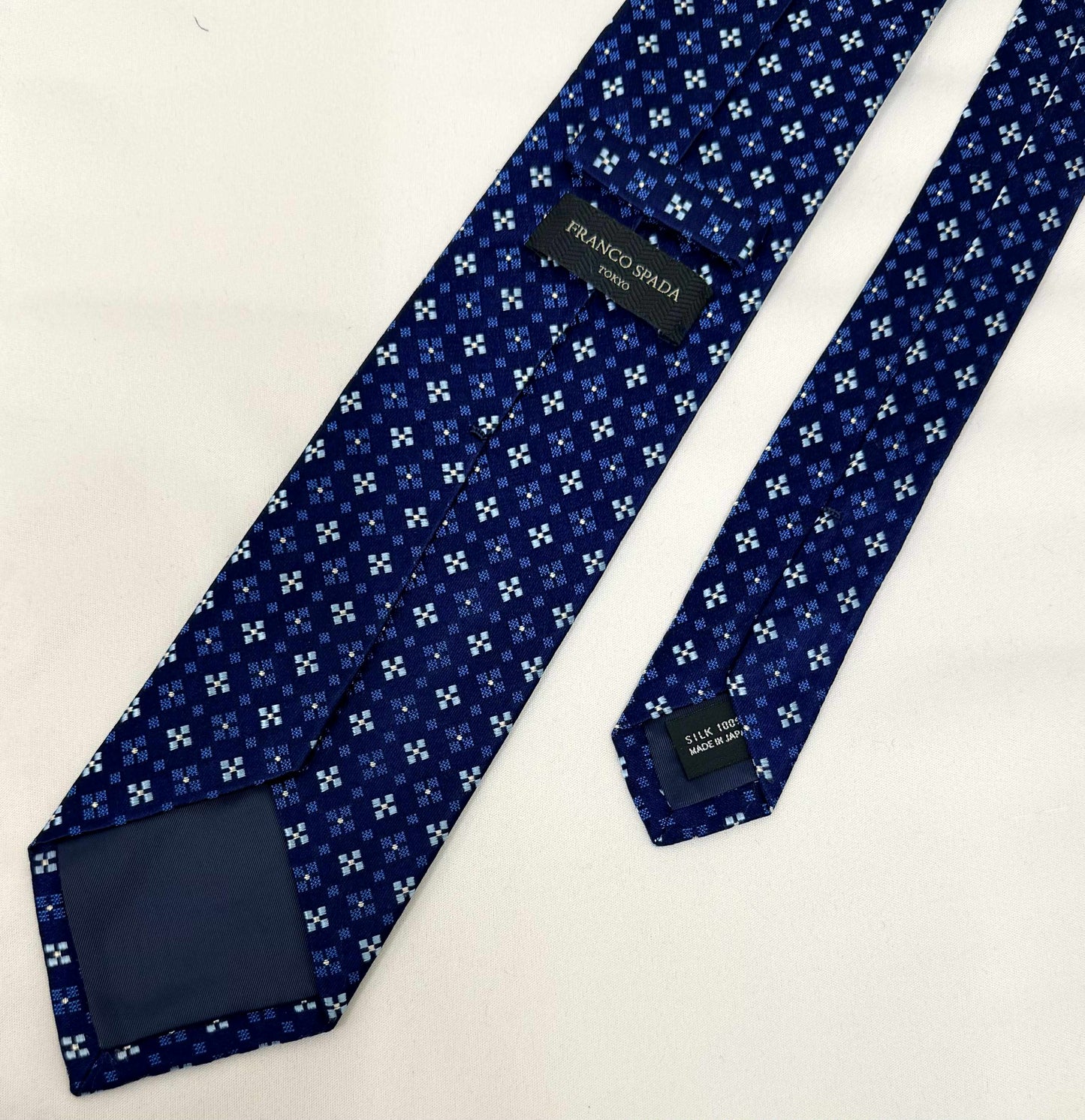 ［SALE ］ Franco Spada ( フランコスパダ )小紋柄 C ネイビー×サックス