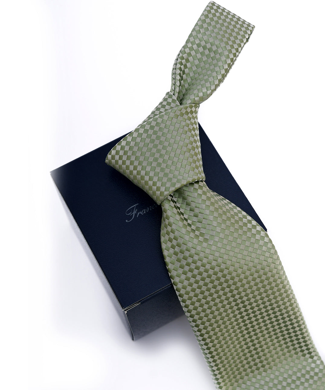 Franco Spada ( フランコスパダ) NEW SOLID COLOR FORMAL TIE( 大バスケット無地 )：ロイヤルライトモスグリーン